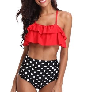 Swimsuit size medium 2 piece high waisted NWT